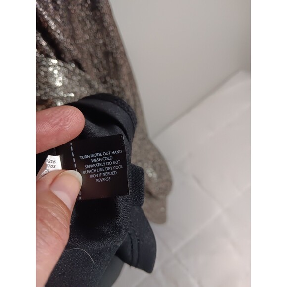 Lane Bryant Pink Ombre Metallic Dress V Neck Sz 22 - Picture 4 of 6